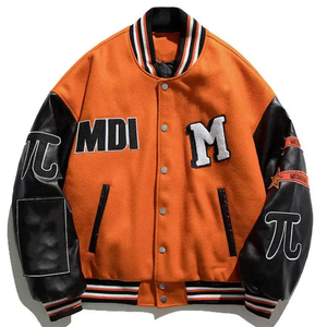 Chaqueta universitaria de béisbol personalizada de alta calidad para hombre, manga de cuero con soporte Premium, parches de chenilla de gran venta, opciones al por mayor - Product Image 2