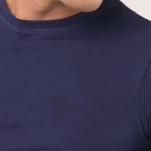 Meilleure vente T-shirt décontracté en coton pour hommes respirant T-shirts Streetwear à motif solide de qualité supérieure avec logo personnalisé - Product Image 5