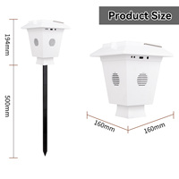 Dispositif intelligent de dissuasion des oiseaux solaires avec ondes ultrasonores à double bande, batterie rechargeable pour la protection du jardin