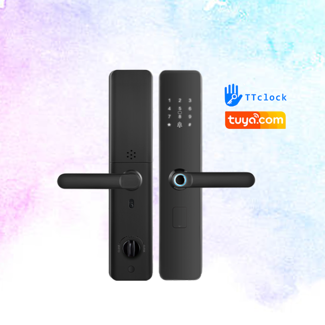 EBKN TTclock Smart Fingerprint Lock RFI IC Card NFC Door Lock WIFI APP Home Security Door Lock