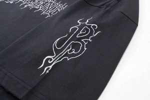 Fabricante personalizado 300Gsm Heavyweight Boxy Drop Shoulder Vintage Streetwear gráfico Camiseta de gran tamaño 100% algodón estampado ácido - Product Image 5