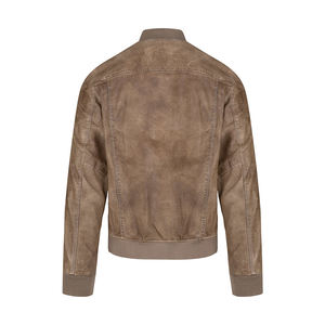 Veste en cuir rigide pour hommes Style mode lourd Nouveau marron élégant Vêtements d'hiver Les hommes portent une véritable peau de vache à la mode moto - Product Image 3