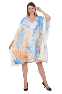 Maxi vestidos de playa ropa de vacaciones mujeres Kaftan caftán fiesta encaje Bikini playa Camiseta tipo cubrir vestido de tamaño libre multicolor - Product Image 3