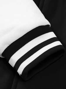 Chaqueta de béisbol universitaria de manga de contraste Unisex de peso pesado 100% algodón Athletic Fit Varsity con capucha ropa de calle acolchada - Product Image 4