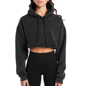 Hoodies crop top tendance pour usage extérieur, vêtements décontractés pour l'hiver, pour femmes, différents modèles. - Product Image 1