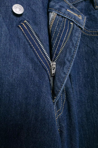 <b>Men's</b> Petite Ab Solution <b>Flare</b> Leg High Waist Solid Color Denim <b>Jeans</b> Quick Dry Summer - Product Image 6