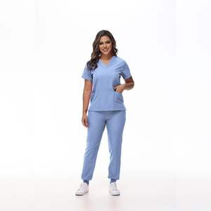 Infirmière médecin uniforme Polyester coton soins infirmiers hôpital uniformes ensembles gommages médicaux femmes Salon de beauté uniforme opération vêtements - Product Image 1