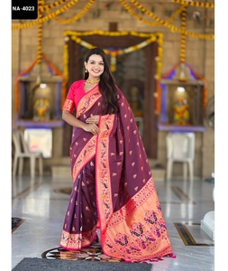 Indian Banarasi Silk and Kanjivaram Silk Saree Collections with Rich Pallu and Meenakari Weawing Saree with Low Price Saree - Product Image 1