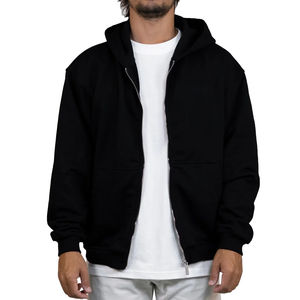 Sudaderas con Capucha y Cremallera de la Mejor Calidad para Hombre, Logotipo Personalizado, Sudadera con Capucha Extra Grande con Doble Cremallera y Peso Pesado - Product Image 1