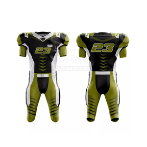 Conjunto de uniforme de fútbol americano para hombre con estampado personalizado, ropa deportiva de manga corta de alta calidad, transpirable, de talla grande, nombre del jugador - Product Image 3