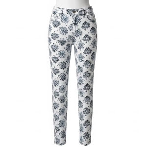 Breathable Digital Print Polyester <b>Womens</b> Denim <b>Jeans</b> <b>Stretch</b> Lightweight Casual Fashion Daily Wear Wholesale Export Supply - Product Image 5