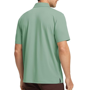 Bureau professionnel et vêtements décontractés pour hommes à séchage rapide pour polo Design original avec tissu tricoté en coton 100% de couleur unie - Product Image 3