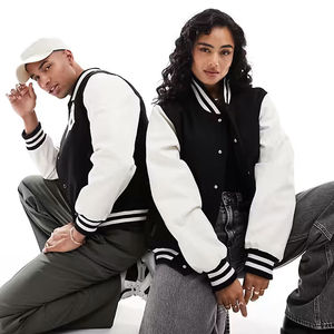 Vente en gros OEM Nouveau design Vestes d'université d'extérieur pour hommes Logo personnalisé Veste Letterman pour hommes - Product Image 1