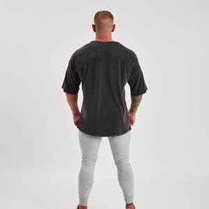 T-shirt streetwear délavé à l'acide avec logo personnalisable, 100 % coton, motif uni, vintage, décontracté, surdimensionné, prix direct usine - Product Image 6