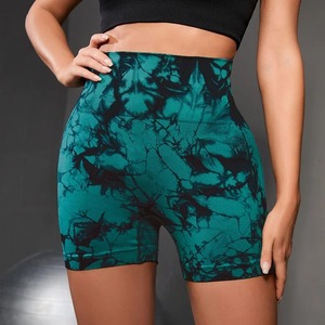 Pantalones cortos de Yoga Tie-Dye para mujer, pantalones cortos de gimnasio de alta elasticidad, pantalones cortos deportivos de realce, mallas deportivas cortas para correr, entrenamiento, Fitness para mujer - Product Image 5