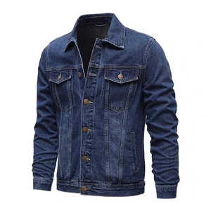 Latest Hot Selling <b>Bomber</b> Pilot Blue Denim <b>Varsity</b> <b>Jacket</b> Breathable Windproof <b>Men's</b> Motorcycle Casual Outwear High Street Mono - Product Image 1