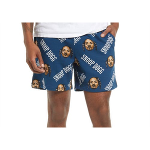 Pantaloncini da uomo Cross Colours taglia media vintage blu navy con design Snoop Dogg - Product Image 2