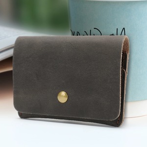 Lasergravure Custom Logo Echte Echte Koeienhuid Groente-Gelooide Lederen Kaart Portemonnee Cadeau Cadeau Lederen Kaarthouder - Product Image 2