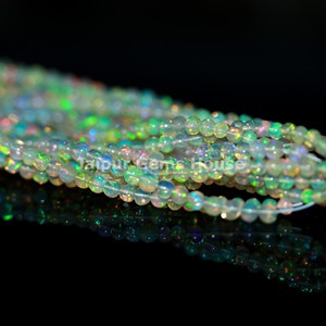 Hot Selling Natural Ethiopian Opal Smooth Round Multi Fire White Opal Beads for Jewelry Making for Necklaces and <b>Bracelets</b> - Product Image 5