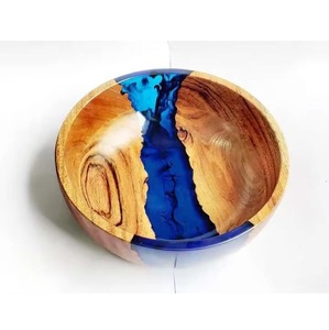 Tazones Redondos Grandes para Mezclar Ensaladas, de Madera y Resina Epoxi, Estilo Moderno y de Lujo, Venta al por Mayor - Product Image 4