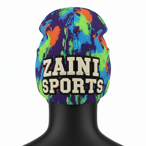 Bonnet pour femmes Premium 300 GSM Soft Ribbed Acrylic Polyester Tie Dye Style Custom Logo Embroidery Jacquard Beanies Cap - Product Image 2