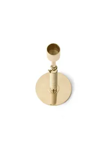Modern Round <b>Candlestick</b> <b>Holder</b> in <b>Brass</b> Tableware for Home Dining with Stylish Metal Design - Product Image 2