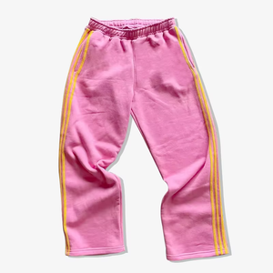 Sudadera con capucha y pantalones de chándal acampanados a rayas con lavado ácido de gran tamaño de algodón de rizo francés de diseño personalizado, conjunto de chándal Vintage para hombre - Product Image 6