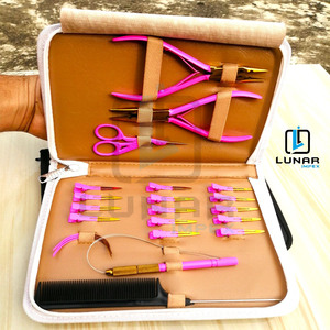 Kit d'outils de salon de soins capillaires en couleur Plasm or rose vif meilleur kit pour l'installation d'extension de cheveux avec étiquetage de marque avec logo personnalisé - Product Image 5