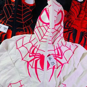 <b>Top</b> Show OEM Sample Order <b>Spider</b> Full Zip Hoodie in 100% Cotton with Front Logo All Types Embroidery Printing Services Available - Product Image 1