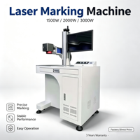 Machine de gravure laser à fibre haute efficacité avec fonction de mise au point automatique pour l'ajustement rapide de la surface d'épaisseur différente en métal