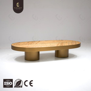 Cao Cấp Thiên Nhiên Mây Bàn Cà Phê Tùy Chỉnh Độc Đáo Ý Hiện Đại Sang Trọng Phòng Khách Thấp Chiều Cao Brass Trung Tâm Bảng - Product Image 4