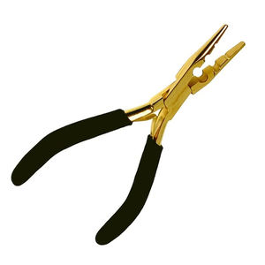 คีมหนีบผมสีดำเคลือบสีทองคีมต่อผมแบบมืออาชีพอเนกประสงค์ - Product Image 4