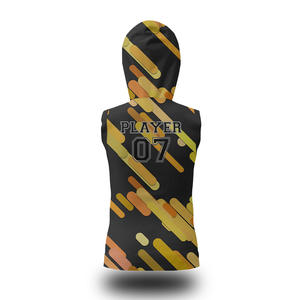 Ensembles d'uniformes de flag football sans manches respirants de haute qualité, personnalisables, vente en gros, maillots et shorts sur mesure, coupe longue devant - Product Image 3