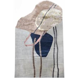 Tapis Caliedo en laine et viscose tufté à la main, 4m, rectangulaire, motif abstrait, pour salon, épaisseur 10mm, TNQ-7041 - Product Image 1