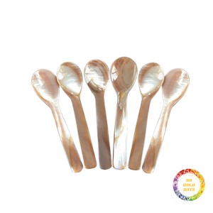 Cuchara de concha de perla hecha a mano sostenible de Vietnam Ideal para presentación de caviar, sal y comida de lujo - Product Image 2