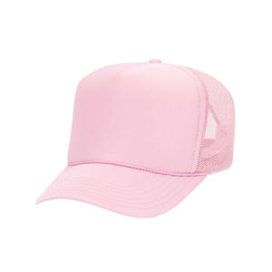 Custom Wholesale Factory Manufacturer ODM White Mesh Trucker Hat <b>Blank</b> Foam Baseball <b>Cap</b> Bulk Plain Snapback Headwear Summer - Product Image 5