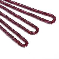 Perles de pierres précieuses en forme de pneu Heishi lisse grenat rouge pour la fabrication de bijoux 6mm grenat pierre naturelle perles en vrac en gros 16 "pouces