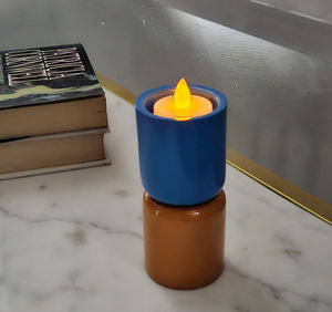 Bougeoirs en fer en forme de tambour faits à la main Bougeoirs modernes durables Bougeoirs en fer pour la décoration de la maison - Product Image 3