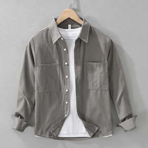 เสื้อเชิ้ตแขนยาวสำหรับผู้ชายเสื้อลำลองระบายอากาศได้ดีแบบมีสไตล์เสื้อ100% ผ้าฝ้าย - Product Image 6