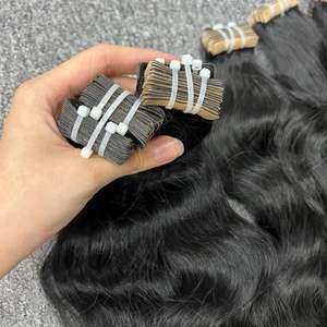 High Quality 100% Raw Cambodian Hair Extensions Natural Straight in <b>Tape</b> Wholesale Human Hair One Donor Unprocessed - Product Image 1