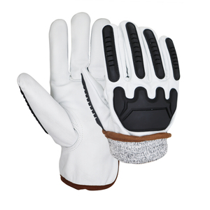 Guanti da Lavoro in Pelle per Meccanici, Resistenti a Tagli e Urti, con Protezione TPR ad Alto Impatto per Campi Petroliferi - Product Image 1