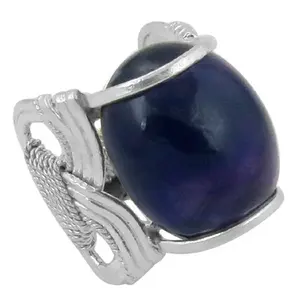 "Boho Topaz Oval Cut Platinum <b>Ring</b>-Rhodium Plated Fine Jewelry <b>for</b> <b>Women</b>" - Product Image 3