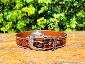 Ceinture en cuir sculpté à la main de style western, dernière collection 2024, unisexe, 40 mm, design unique et attrayant, boucle sculptée de style western - Product Image 2