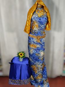 New Arrival Latest Trending Somalian <b>Velvet</b> Dirac <b>Dress</b> for Girls Jacquard Floral Pattern Wedding Fabric 100% Silk - Product Image 4