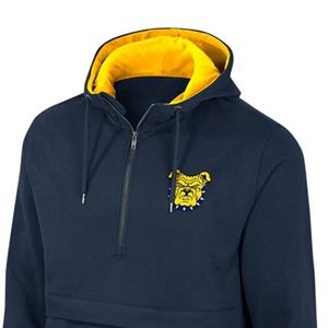 Sudadera con capucha North Carolina A & T Aggies Bulldog 1/4 Zip con acento amarillo para hombres y mujeres - Product Image 3