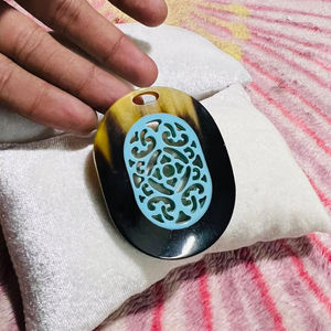 Collar con Colgante de Cuerno de Búfalo Hecho a Mano, Impermeable, Estilo Animal, HF CRAFTS, Nuevo Lanzamiento, Artesanía Natural, Superventas 2025 - Product Image 3