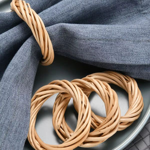 ห่วงผ้าเช็ดปากหวายเหมาะสำหรับห้องรับประทานอาหารบ้านริมชายหาดและของตกแต่งโต๊ะที่ได้รับแรงบันดาลใจจากการเดินเรือ - Product Image 1