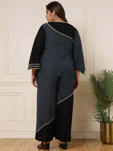 Conjunto de Top y Pantalones Palazzo de Rayón Liso hasta el Tobillo para Mujer, Mono Largo de Moda, Vestido Occidental Elegante y Novedoso para Mujer - Product Image 5