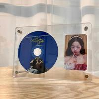 Support de disque CD transparent cadre Photocard présentoir Photo stockage amoureux cadeaux d'anniversaire