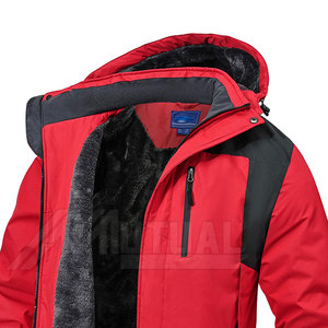 Chaqueta de esquí y de nieve para hombre de alta calidad, logotipo personalizado, talla grande, a prueba de viento, con capucha y cierre de cremallera - Product Image 5